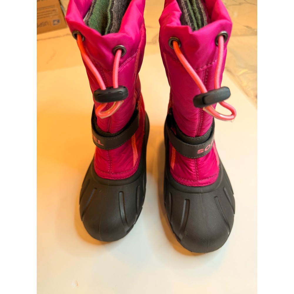 Sorel Kids Flurry Snow Boots Pink Black NY1965-684 Size 2